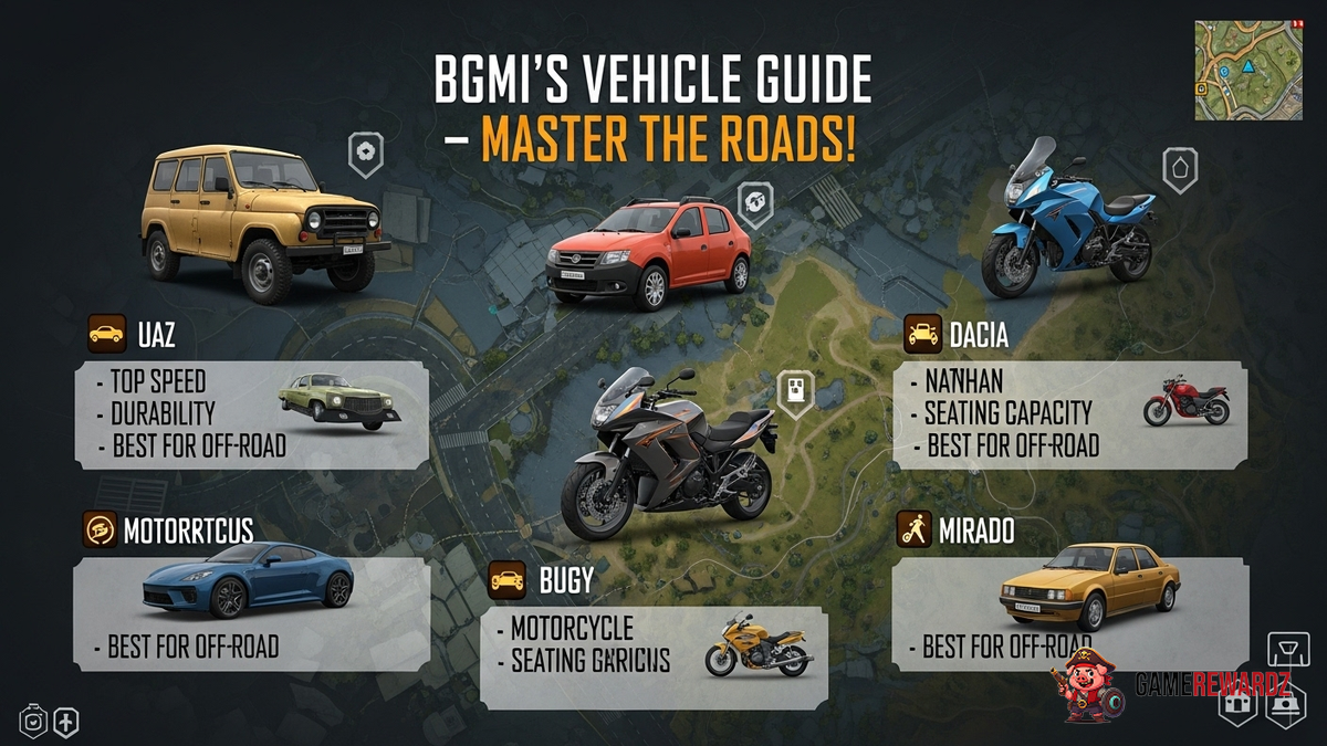 BGMI's Vehicle Guide – Master the Roads!